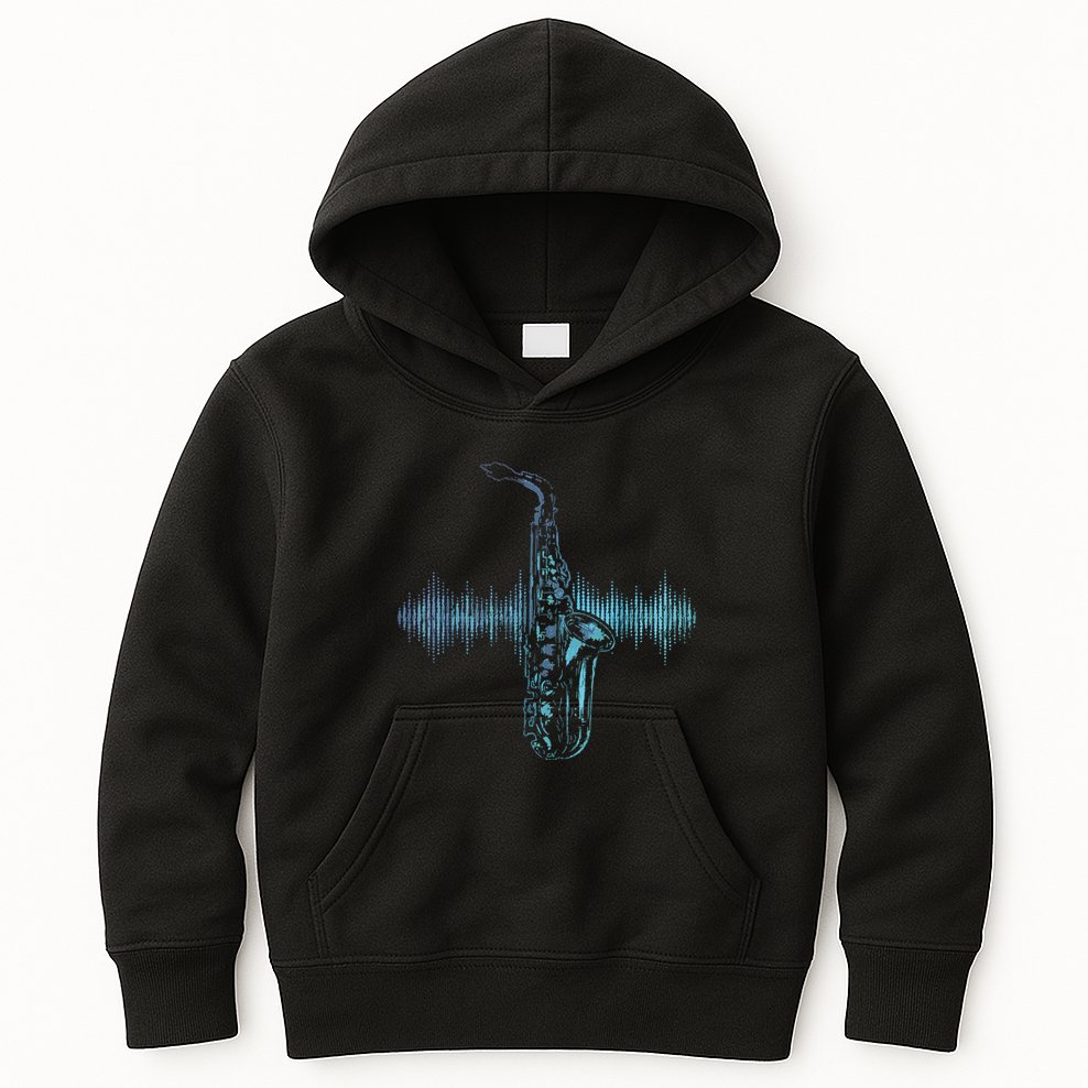 Jazz Music Saxophone Player Gift Saxophone Kids Hoodie
