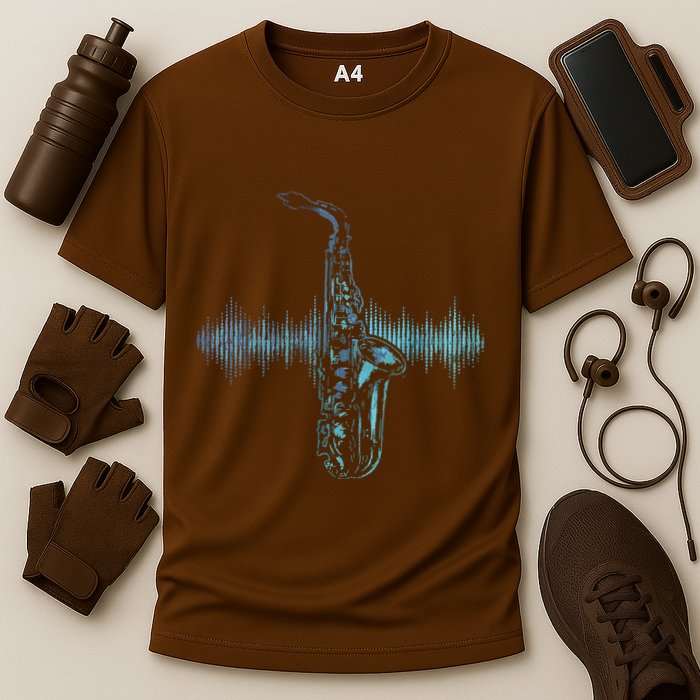 Jazz Music Saxophone Player Gift Saxophone Cooling Performance Crew T-Shirt
