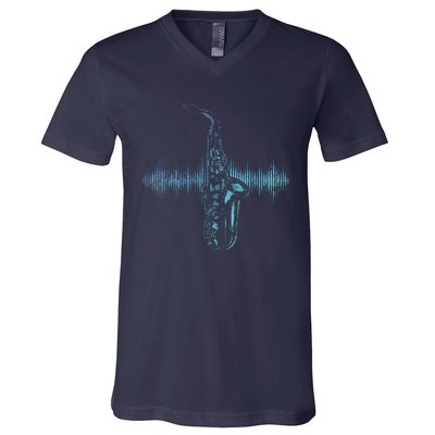 Jazz Music Saxophone Player Gift Saxophone V-Neck T-Shirt