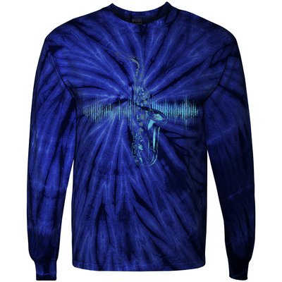 Jazz Music Saxophone Player Gift Saxophone Tie-Dye Long Sleeve Shirt