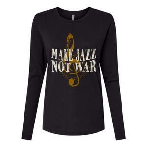 Jazz Music Saxophone Trumpet Gift Womens Cotton Relaxed Long Sleeve T-Shirt