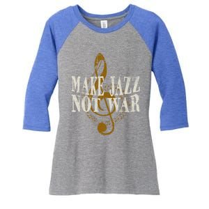 Jazz Music Saxophone Trumpet Gift Women's Tri-Blend 3/4-Sleeve Raglan Shirt