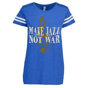 Jazz Music Saxophone Trumpet Gift Enza Ladies Jersey Football T-Shirt