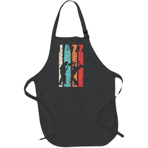 Jazz Musician Saxophonist Trumpetist Sax Trumpet Player Full-Length Apron With Pockets