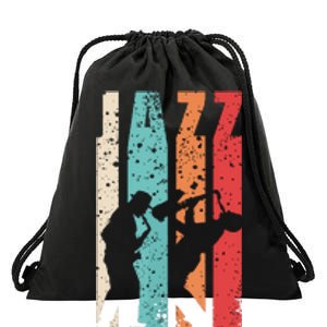 Jazz Musician Saxophonist Trumpetist Sax Trumpet Player Drawstring Bag