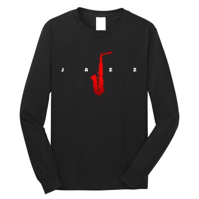 Jazz Music Saxophone Long Sleeve Shirt