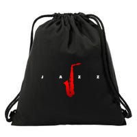 Jazz Music Saxophone Drawstring Bag