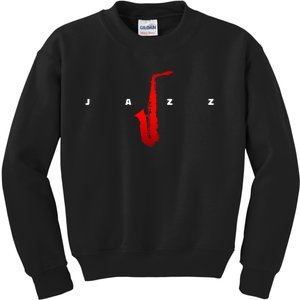 Jazz Music Saxophone Kids Sweatshirt