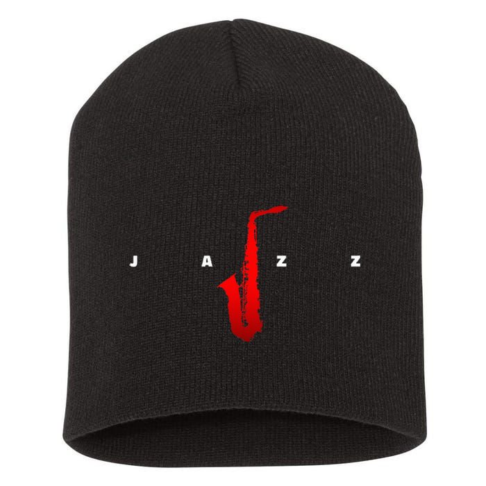 Jazz Music Saxophone Short Acrylic Beanie