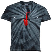 Jazz Music Saxophone Kids Tie-Dye T-Shirt