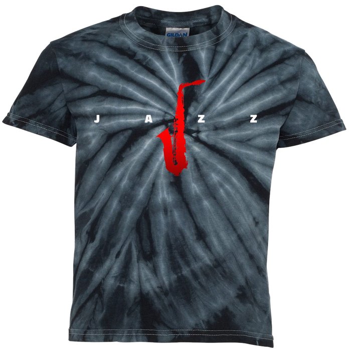 Jazz Music Saxophone Kids Tie-Dye T-Shirt