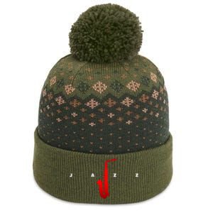 Jazz Music Saxophone The Baniff Cuffed Pom Beanie