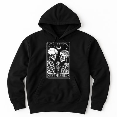 Just Married The Lovers Skeleton Couple Matching Halloween Hoodie