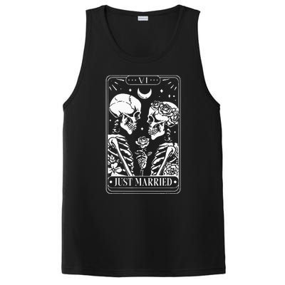 Just Married The Lovers Skeleton Couple Matching Halloween PosiCharge Competitor Tank