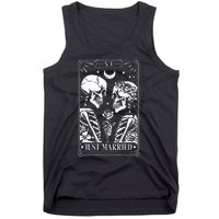 Just Married The Lovers Skeleton Couple Matching Halloween Tank Top