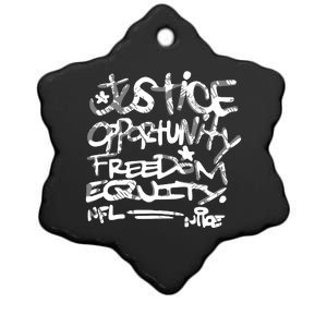 Justice Mike Tomlin Opportunity Equity Freedom Ceramic Star Ornament