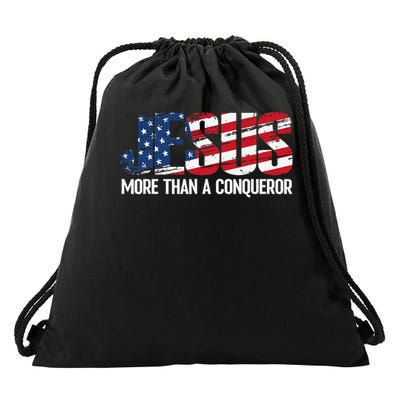 Jesus More Than A Conqueror Drawstring Bag