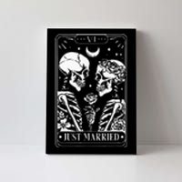 Just Married The Lovers Skeleton Couple Matching Canvas