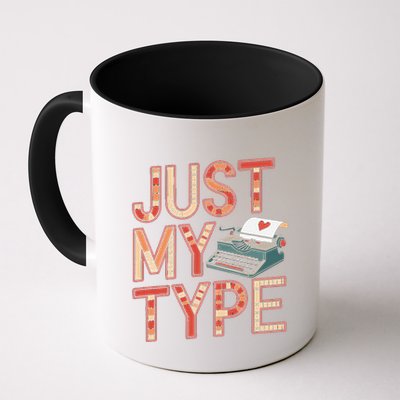 Just My Type Funny Typewriter Book Publisher Author Mug