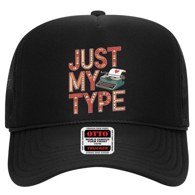 Just My Type Funny Typewriter Book Publisher Author Trucker Hat