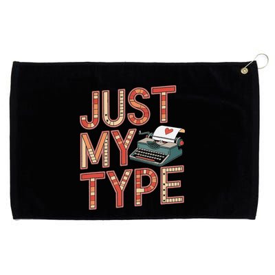 Just My Type Funny Typewriter Book Publisher Author Grommeted Golf Towel