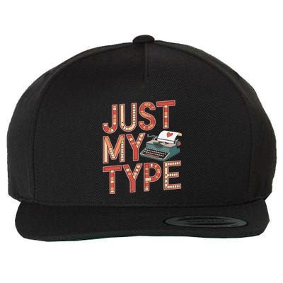 Just My Type Funny Typewriter Book Publisher Author Wool Snapback Cap