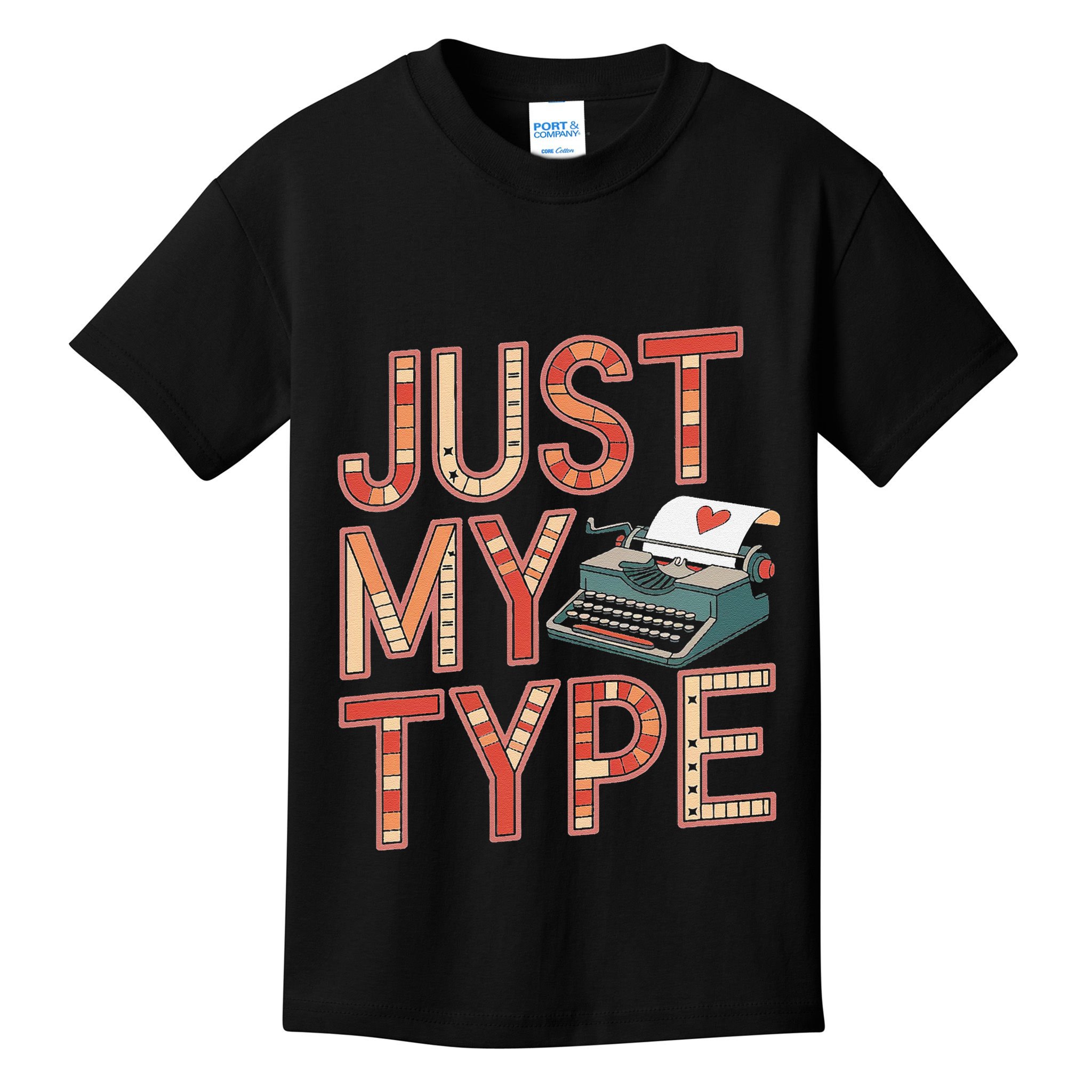 Just My Type Funny Typewriter Book Publisher Author Kids T-Shirt