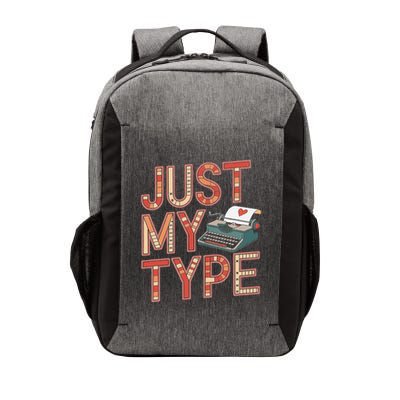 Just My Type Funny Typewriter Book Publisher Author Vector Backpack