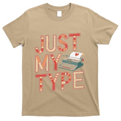 Just My Type Funny Typewriter Book Publisher Author T-Shirt