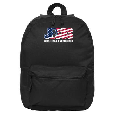Jesus More Than A Conqueror 16 in Basic Backpack