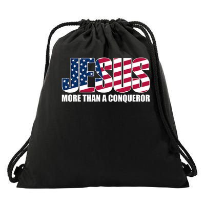 Jesus More Than A Conqueror  Drawstring Bag