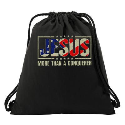 Jesus More Than A Conqueror Drawstring Bag