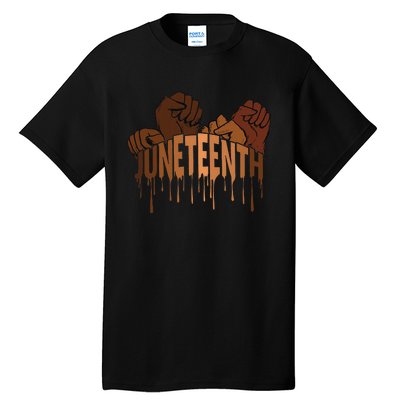 Juneteenth Melanin Tee 19th June 1865 Black History Tall T-Shirt