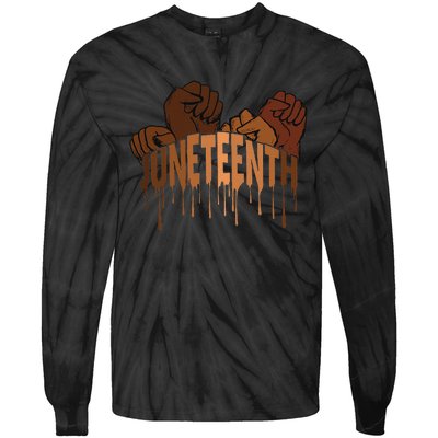 Juneteenth Melanin Tee 19th June 1865 Black History Tie-Dye Long Sleeve Shirt