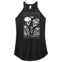 Just Married The Lovers Skeleton Couple Matching Halloween Women's Perfect Tri Rocker Tank