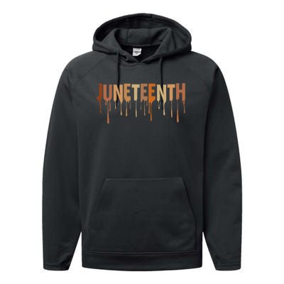 Juneteenth Melanin Tee 19th June 1865 Black History Performance Fleece Hoodie