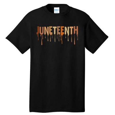 Juneteenth Melanin Tee 19th June 1865 Black History Tall T-Shirt