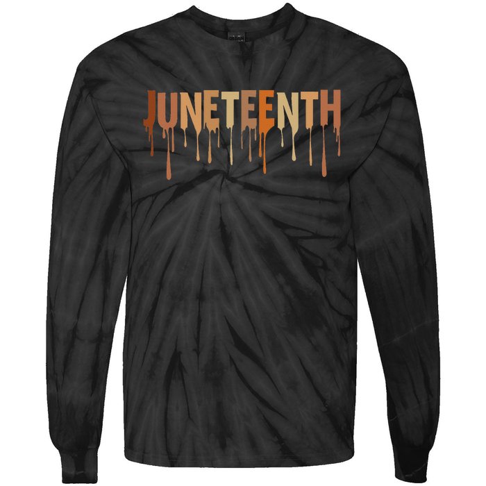 Juneteenth Melanin Tee 19th June 1865 Black History Tie-Dye Long Sleeve Shirt