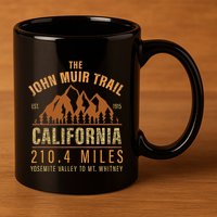 John Muir Trail California Backpacking Trail Hiking 11oz C Handle Ceramic Mug