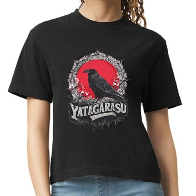 Japanese Mythology Three Legged Crow Yatagarasu Comfort Colors Boxy T-Shirt