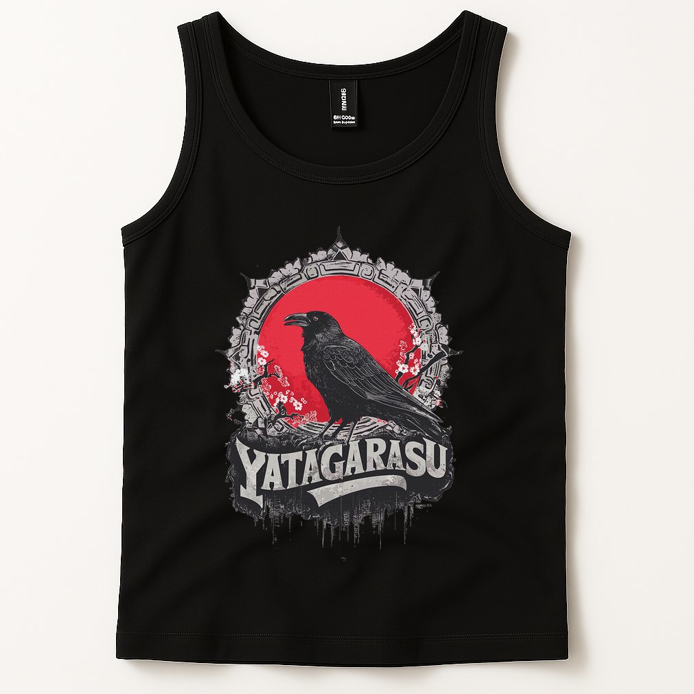 Japanese Mythology Three Legged Crow Yatagarasu Tank Top