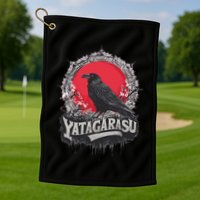 Japanese Mythology Three Legged Crow Yatagarasu Golf Towel