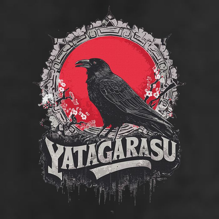 Japanese Mythology Three Legged Crow Yatagarasu Golf Towel
