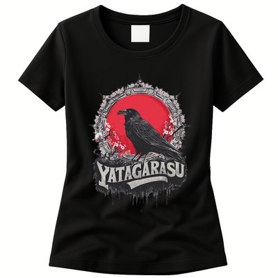 Japanese Mythology Three Legged Crow Yatagarasu Womens T-Shirt