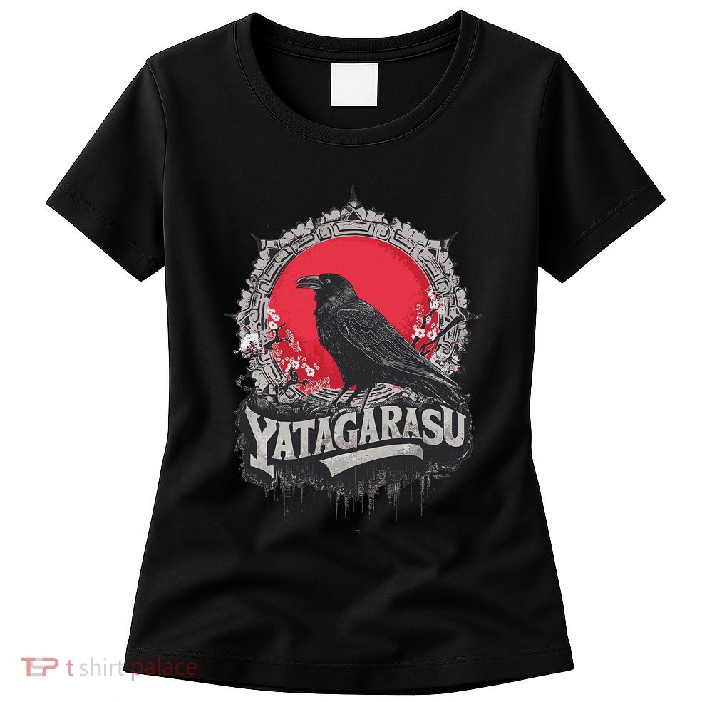 Japanese Mythology Three Legged Crow Yatagarasu Womens T-Shirt