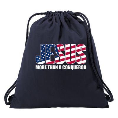 Jesus More Than A Conqueror Drawstring Bag