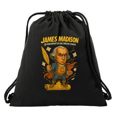 James Madison The Presidential Chronicles 4th President Drawstring Bag