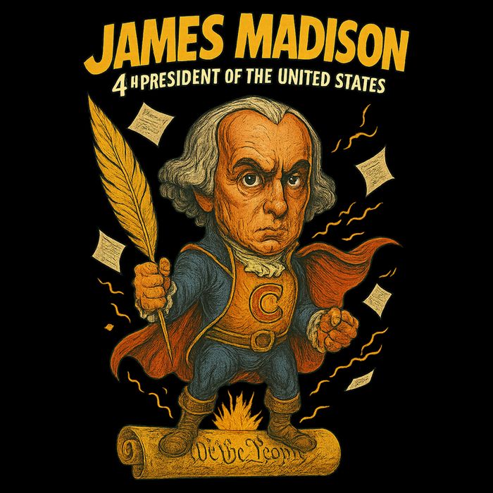 James Madison The Presidential Chronicles 4th President Toddler T-Shirt