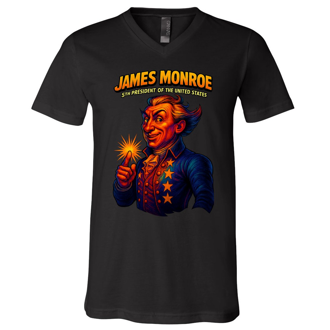 James Monroe The Presidential Chronicles V-Neck T-Shirt