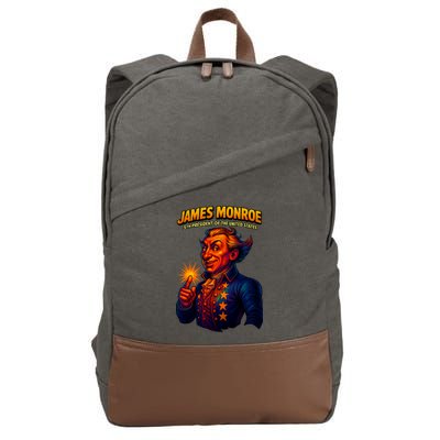James Monroe The Presidential Chronicles Cotton Canvas Backpack